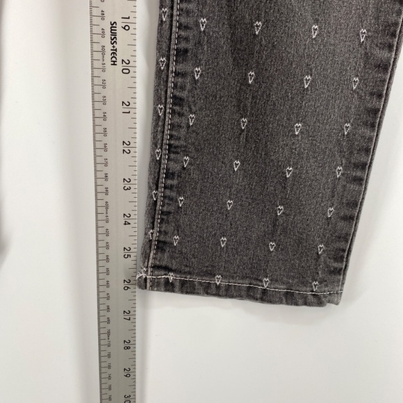 Disney Hannah Montana Jeans Girl's 12 Mid Rise Black Love Heart Denim Stretchy - Picture 6 of 16